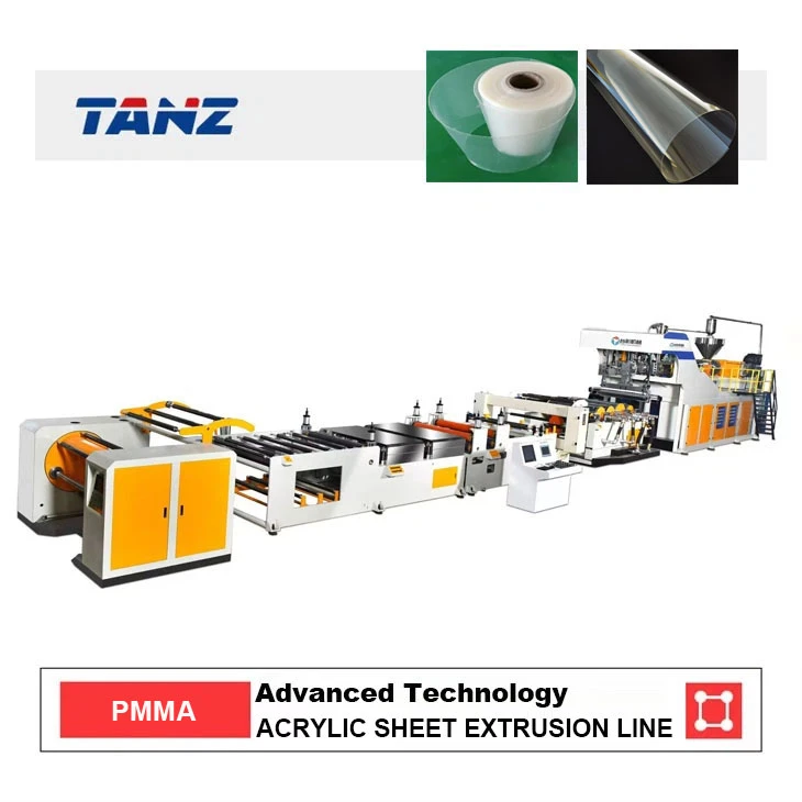 Acrylic Sheet Extrusion Line PMMA Plastic Sheet Extruder