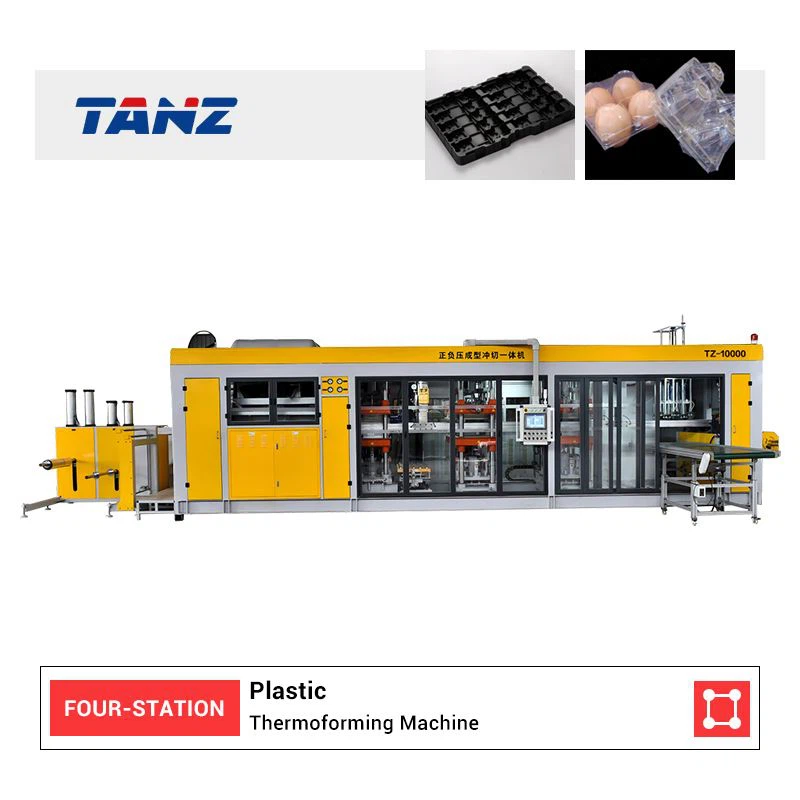 PET PP PS 塑料吸塑机 四工位塑料热成型机