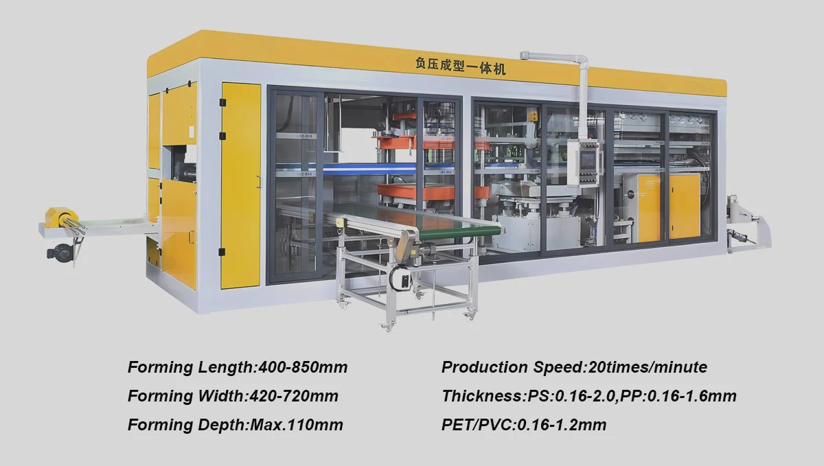 negative pressure plastic sheet forming machine