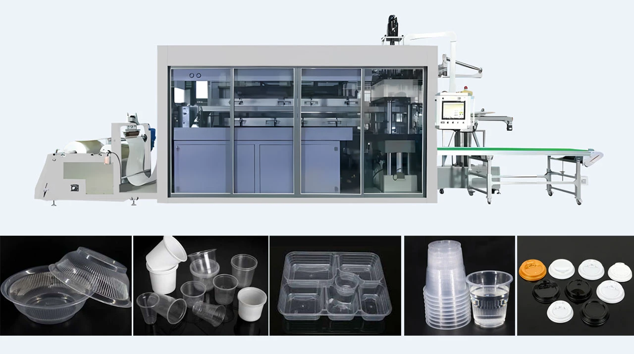 Cup thermoforming machine