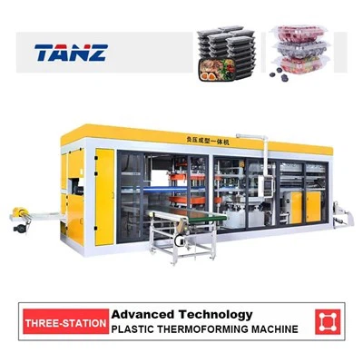 Fully Automatic Three Station Negative Pressure Thermoforming Machine